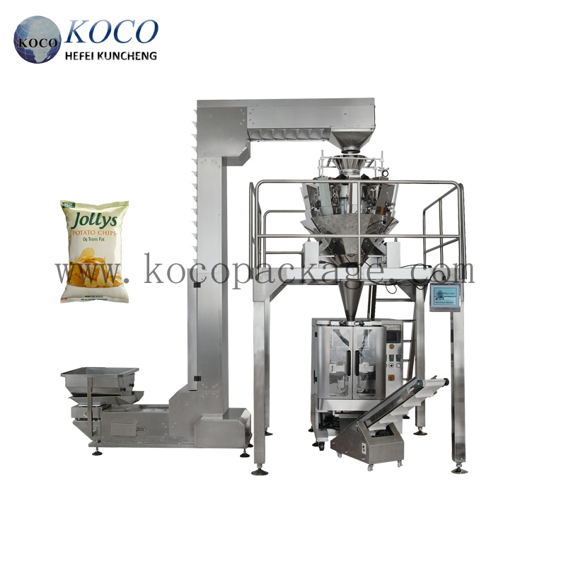 Bag potato chip packaging machine